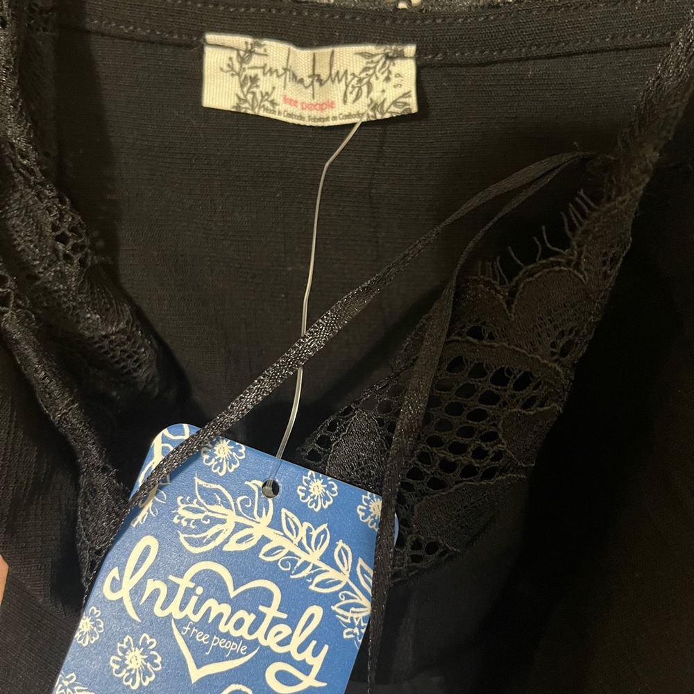 Free People (NWT) Premonitions Mini Bodycon One-Shoulder Dress in Black - Picture 8 of 9